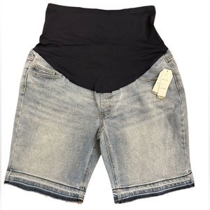 🔥Hot Sale🛍️ Time & Tru 5 Pocket Maternity Bermuda Shorts NWT Large (12-14)